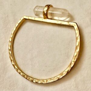 💎 BANGLE 💎 Fashion gold and quartz crystal